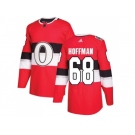 Women Adidas Ottawa Senators #68 Mike Hoffman Red Authentic 2017 100 Classic Stitched NHL Jersey