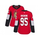 Women Adidas Ottawa Senators #95 Matt Duchene Red Home Authentic Stitched NHL Jersey