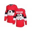 Youth Adidas Ottawa Senators #19 Derick Brassard Red Authentic 2017 100 Classic Stitched NHL Jersey