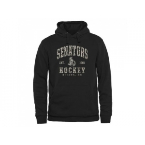 Men's Ottawa Senators Black Camo Stack Pullover Hoodie