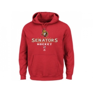 Ottawa Senators Majestic Red Critical Victory Pullover Hoodie Sweatshirt