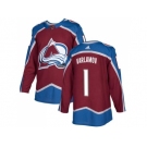 Adidas Colorado Avalanche #1 Semyon Varlamov Burgundy Home Authentic Stitched NHL Jersey