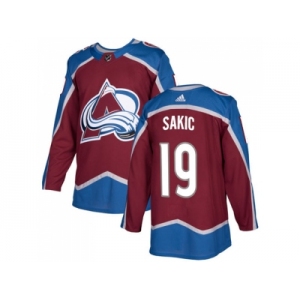 Adidas Colorado Avalanche #19 Joe Sakic Burgundy Home Authentic Stitched NHL Jersey