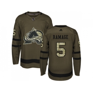 Adidas Colorado Avalanche #5 Rob Ramage Green Salute to Service Stitched NHL Jersey