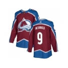 Adidas Colorado Avalanche #9 Lanny McDonald Burgundy Home Authentic Stitched NHL Jersey