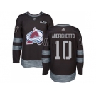 Men Adidas Colorado Avalanche #10 Sven Andrighetto Black 1917-2017 100th Anniversary Stitched NHL Jersey