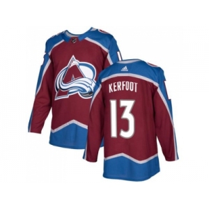 Men Adidas Colorado Avalanche #13 Alexander Kerfoot Burgundy Home Authentic Stitched NHL Jersey