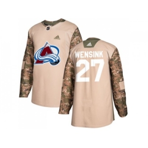 Men Adidas Colorado Avalanche #27 John Wensink Camo Authentic 2017 Veterans Day Stitched NHL Jersey