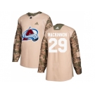 Men Adidas Colorado Avalanche #29 Nathan MacKinnon Camo Authentic 2017 Veterans Day Stitched NHL Jersey