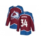 Men Adidas Colorado Avalanche #34 Carl Soderberg Burgundy Home Authentic Stitched NHL Jersey