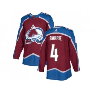 Men Adidas Colorado Avalanche #4 Tyson Barrie Burgundy Home Authentic Stitched NHL Jersey