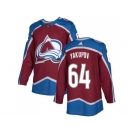 Men Adidas Colorado Avalanche #64 Nail Yakupov Burgundy Home Authentic Stitched NHL Jersey