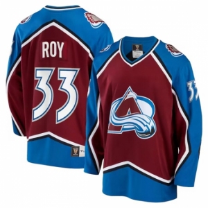 Men Colorado Avalanche #33 Patrick Roy Burgundy Stitched Jersey