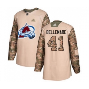 Men's Avalanche #41 Pierre-Edouard Bellemare Camo Authentic 2017 Veterans Day Stitched Hockey Jersey