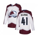 Men's Avalanche #41 Pierre-Edouard Bellemare White Road Authentic Stitched Hockey Jersey