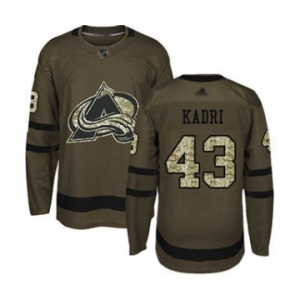 Men's Avalanche #43 Nazem Kadri Green Salute to Service Stitched Hockey Jersey