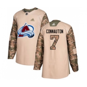 Men's Avalanche #7 Kevin Connauton Camo Authentic 2017 Veterans Day Stitched Hockey Jersey