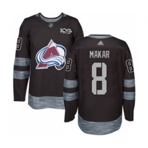 Men's Avalanche #8 Cale Makar Black 1917-2017 100th Anniversary Stitched Hockey Jersey