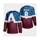 Men's Avalanche #8 Cale Makar Blue Burgundy Authentic 2019 Stadium Series Stitched Hockey Jersey