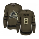 Men's Avalanche #8 Cale Makar Green Salute to Service Stitched Hockey Jersey