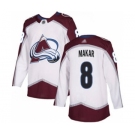 Men's Avalanche #8 Cale Makar White Road Authentic Stitched Hockey Jersey