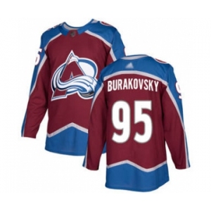 Men's Avalanche #95 Andre Burakovsky Burgundy Home Authentic Stitched Hockey Jersey