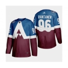 Men's Avalanche #96 Mikko Rantanen Blue Burgundy Authentic 2019 Stadium Series Stitched Hockey Jersey