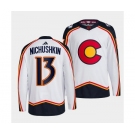 Men's Colorado Avalanche #13 Valeri Nichushkin White 2022-23 Reverse Retro Stitched Jersey