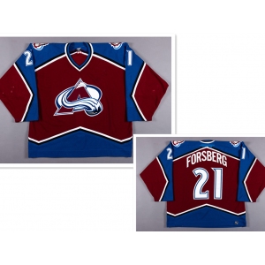 Men's Colorado Avalanche #21 Peter Forsberg Red Jersey