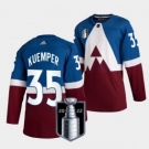 Men's Colorado Avalanche ##35 Darcy Kuemper Blue 2022 Stanley Cup Final Patch Adidas Stitched NHL Jersey