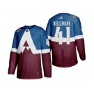 Men's Colorado Avalanche #41 Pierre-Edouard Bellemare 2020 Stadium Series Burgundy Stitched Hockey Jersey