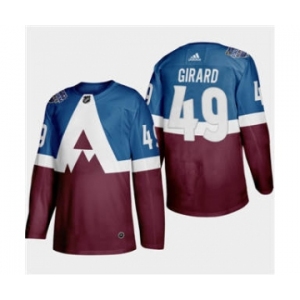 Men's Colorado Avalanche #49 Samuel Girard 2020 Stadium Series Burgundy Stitched Hockey Jersey