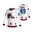 Men's Colorado Avalanche #49 Samuel Girard White 2020-21 Reverse Retro Alternate Hockey Jersey