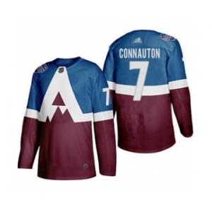 Men's Colorado Avalanche #7 Kevin Connauton 2020 Stadium Series Burgundy Stitched Hockey Jersey