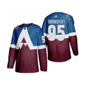 Men's Colorado Avalanche #95 Andre Burakovsky 2020 Stadium Series Burgundy Stitched Hockey Jersey