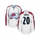 Men's Reebok Colorado Avalanche #20 Ben Smith Authentic White Away NHL Jersey