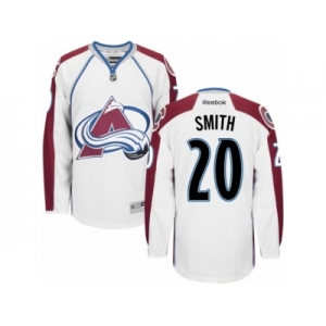 Men's Reebok Colorado Avalanche #20 Ben Smith Authentic White Away NHL Jersey