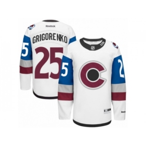 Men's Reebok Colorado Avalanche #25 Mikhail Grigorenko Authentic White 2016 Stadium Series NHL Jersey