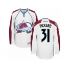 Men's Reebok Colorado Avalanche #31 Calvin Pickard Authentic White Away NHL Jersey