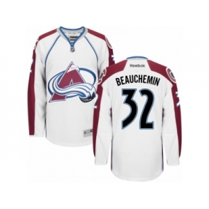 Men's Reebok Colorado Avalanche #32 Francois Beauchemin Authentic White Away NHL Jersey