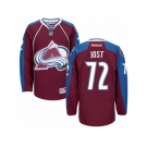 Men's Reebok Colorado Avalanche #72 Tyson Jost Authentic Burgundy Red Home NHL Jersey