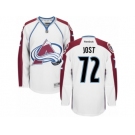 Men's Reebok Colorado Avalanche #72 Tyson Jost Authentic White Away NHL Jersey