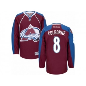 Men's Reebok Colorado Avalanche #8 Joe Colborne Authentic Burgundy Red Home NHL Jersey