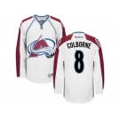 Men's Reebok Colorado Avalanche #8 Joe Colborne Authentic White Away NHL Jersey