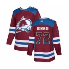 en's Avalanche #72 Joonas Donskoi Burgundy Home Authentic Drift Fashion Stitched Hockey Jersey