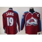 nhl colorado avalanche #19 sakic c patch (red blue)