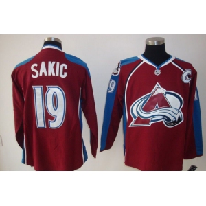 nhl colorado avalanche #19 sakic c patch (red blue)