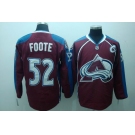 nhl colorado avalanche #52 foote (red blue)