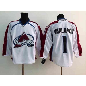 nhl jerseys colorado avalanche #1 varlamov white