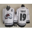 nhl jerseys colorado avalanche #19 joe sakic white-black